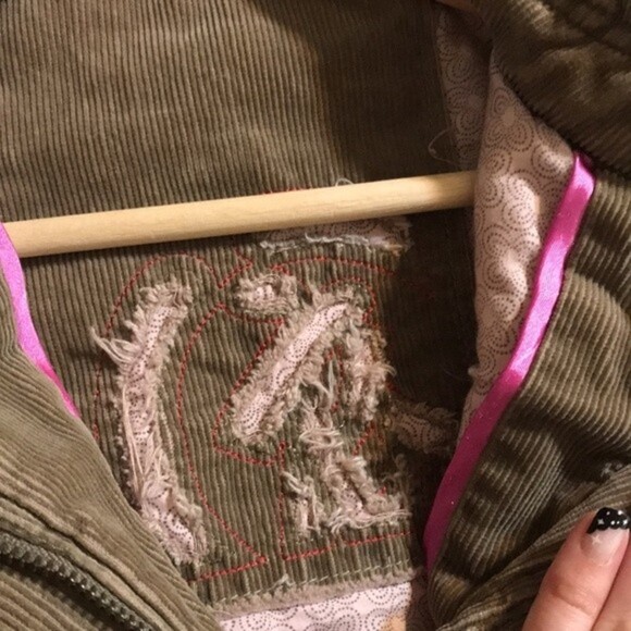 Vintage corduroy puffer zip and button up pullover fall winter vest size small - Picture 10 of 11